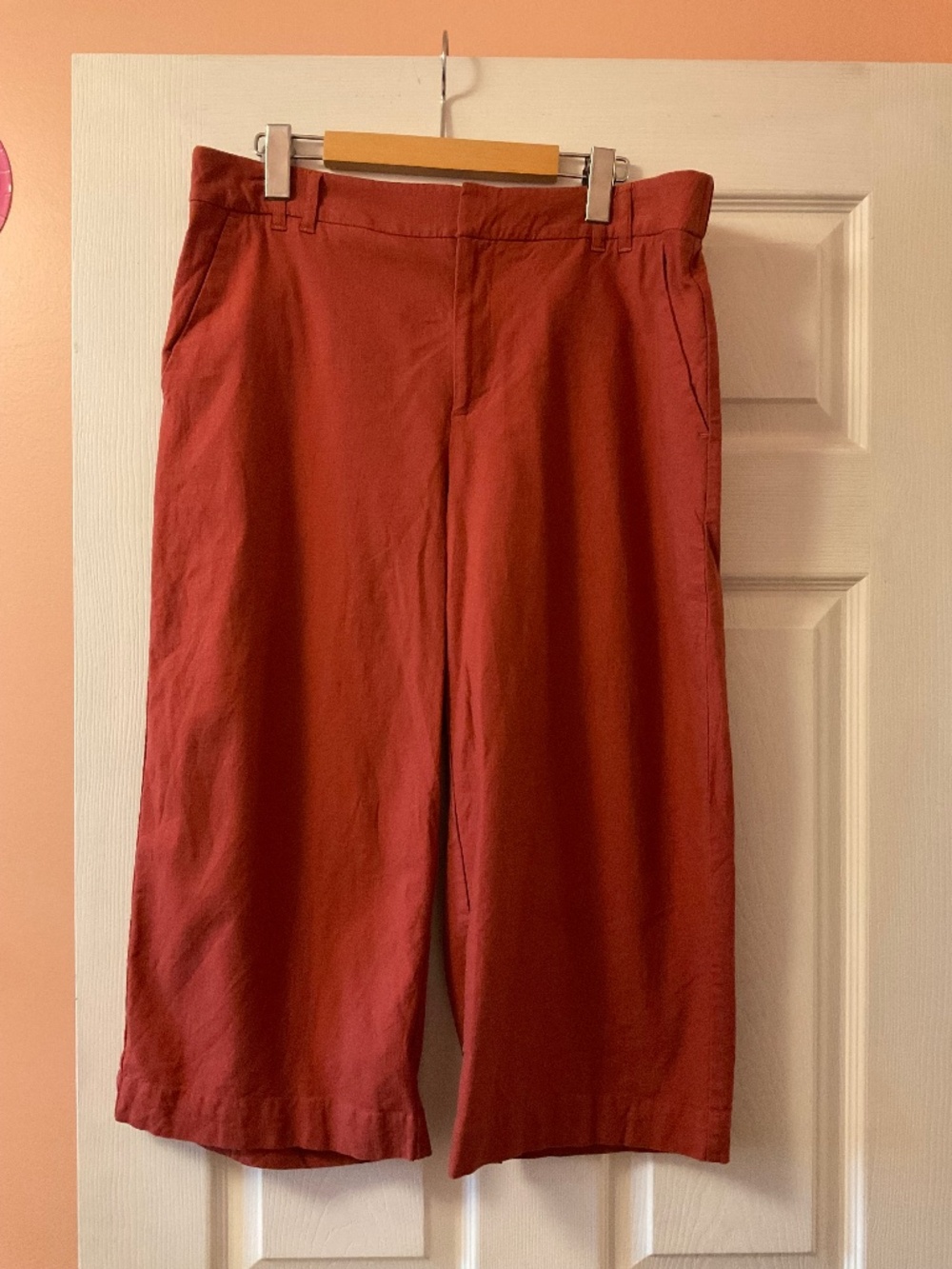 Brick red cropped pants